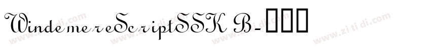WindemereScriptSSK B字体转换